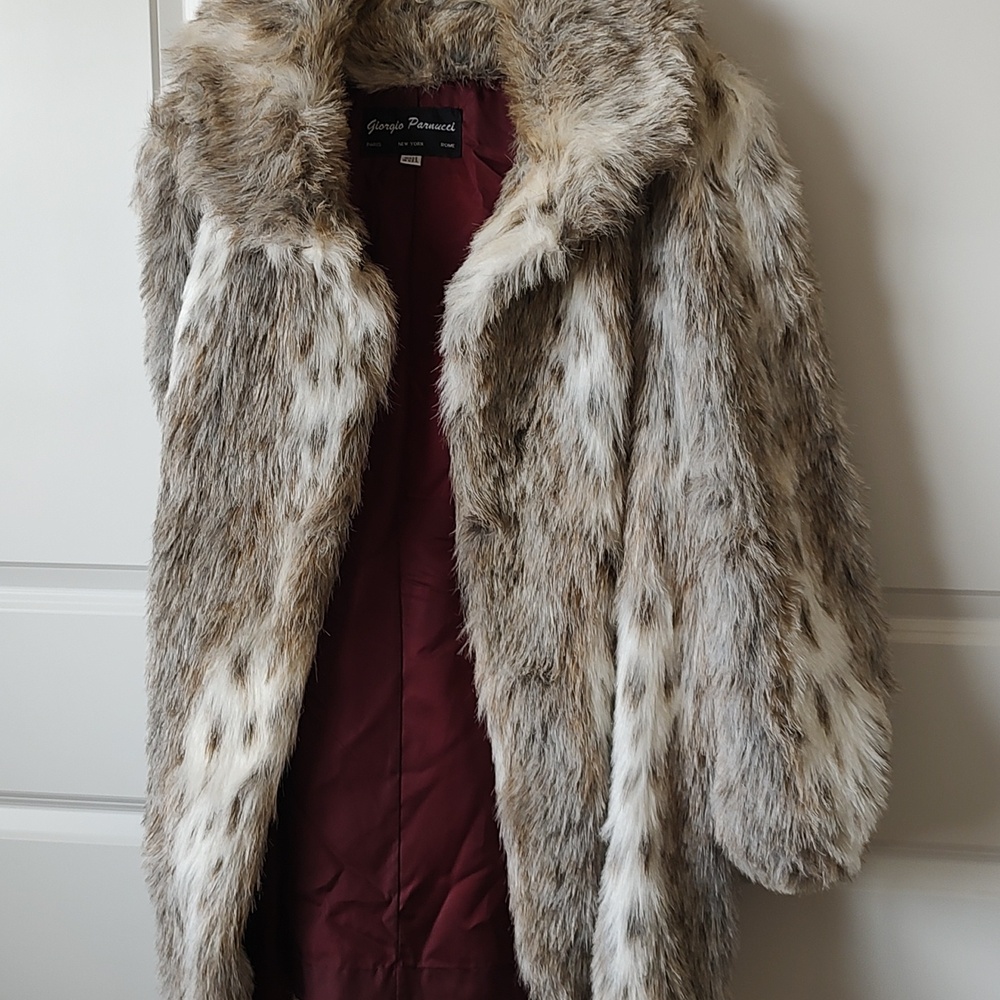 Giorgio Parnucci Rabbit Fur Jacket Ladies Size Large Fits Like XXL
